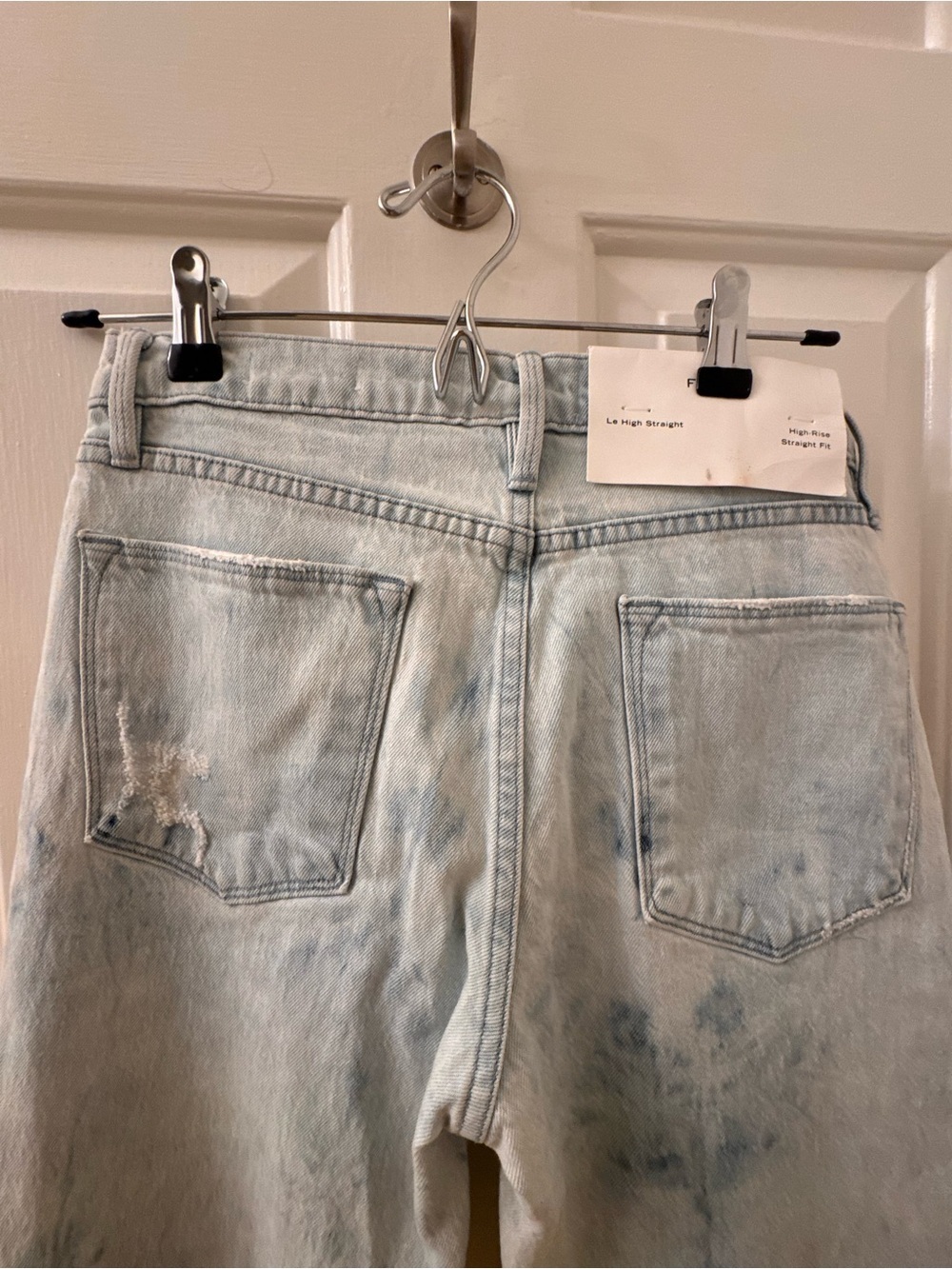 FRAME Denim Le High Straight Jeans — Light Blue Wash - Picture 5 of 6